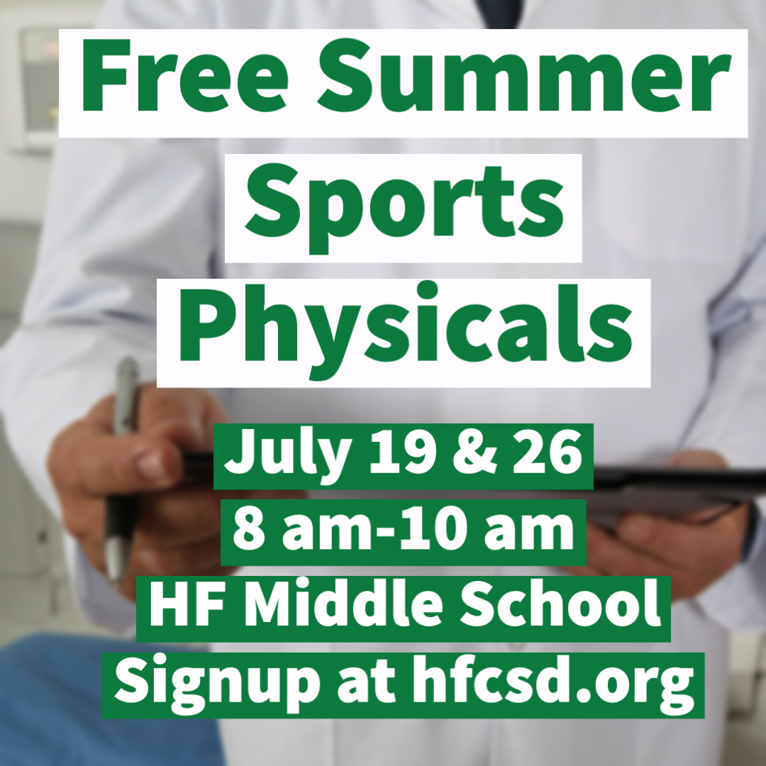 Free Summer Sports Physicals for HF Students - Hudson Falls School District