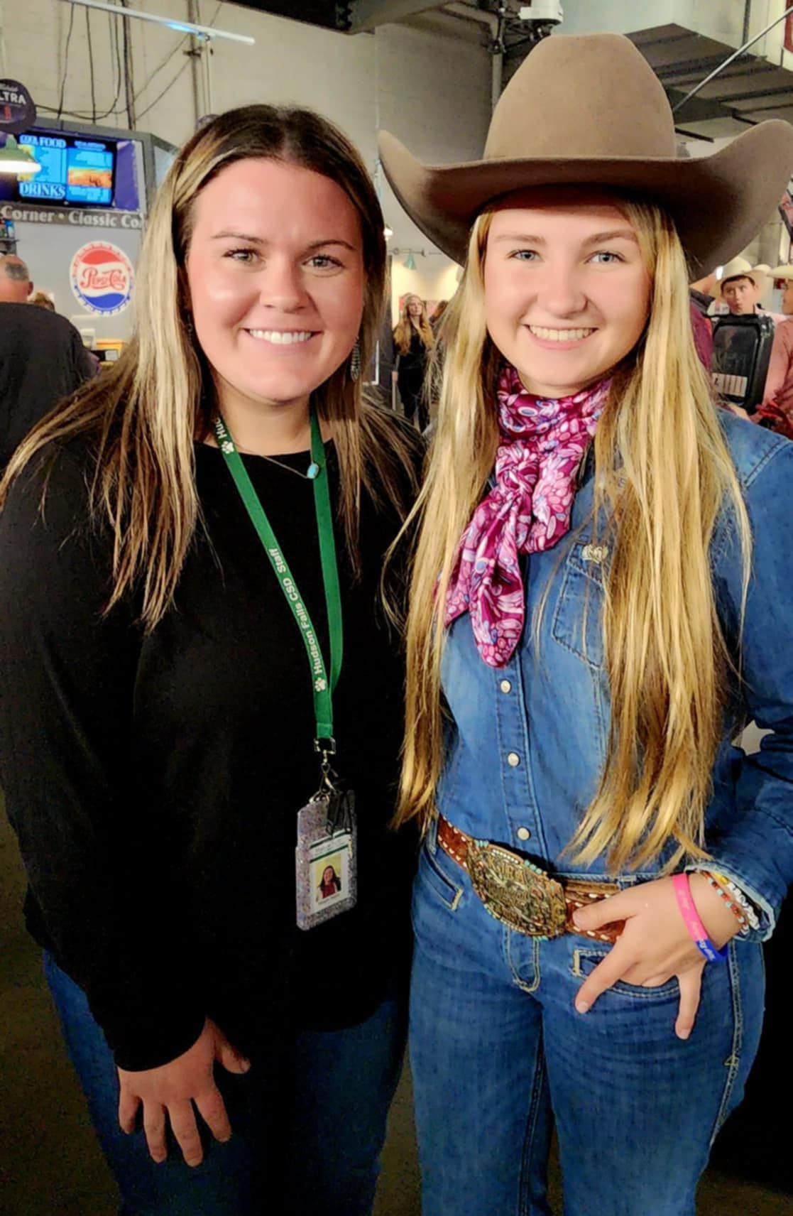 Ag teacher Maggie Hogan and FFA President Jenna Dunbar